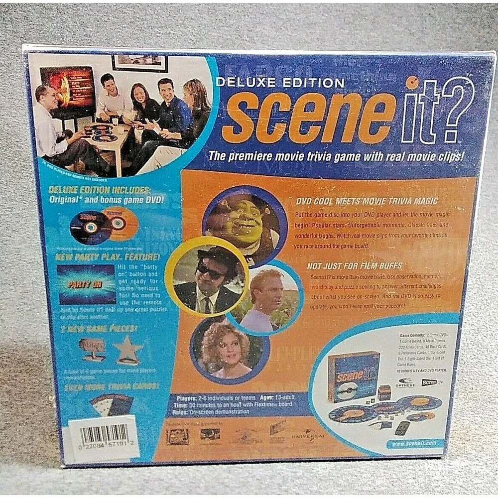 Deluxe Edition Scene It? 2004 The DVD Game & Bonus DVD~New & Factory Sealed!
